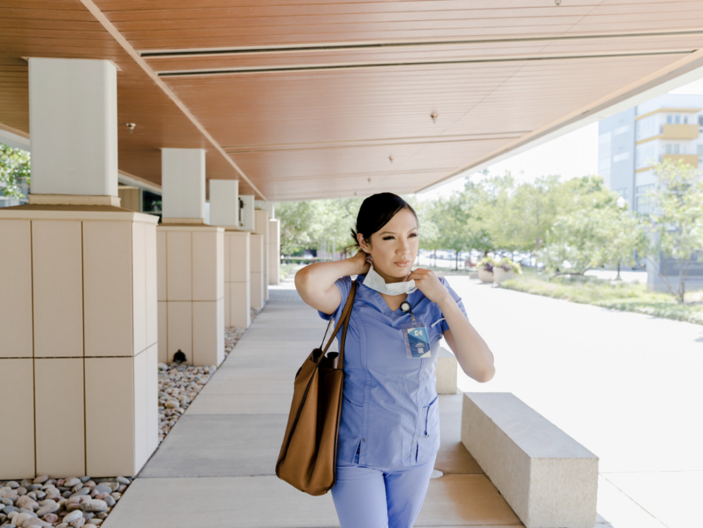 Nurse leaving work. best playing travel nurse jobs.